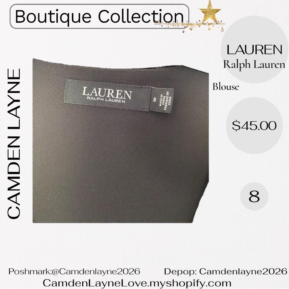 Ralph Lauren Women's Elegant Black Velvet Button Down Blouse - Picture 7 of 7